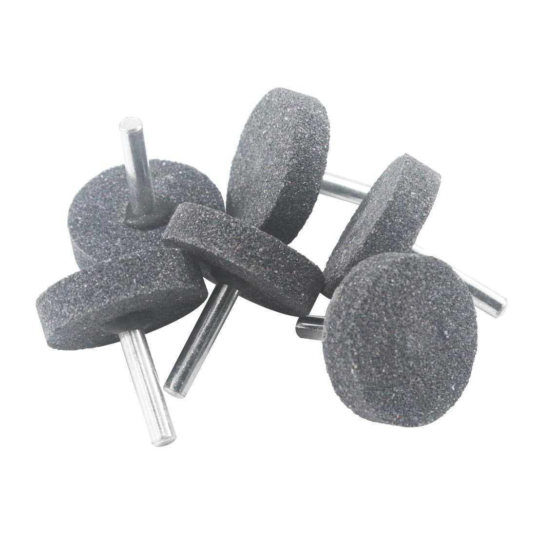 6 Pcs 40 mm T Shape Grinding Stones 1/4 Inch Shank Aluminum Oxide Mounted Gri…