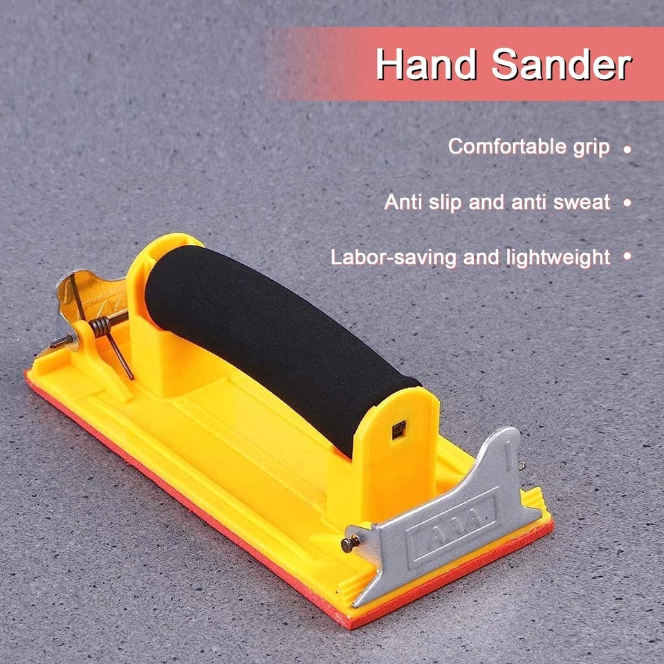 Hand Sander, Sandpaper Holder with Sponge Handle, 7 x 3.5 inch Manual Hand Sa…