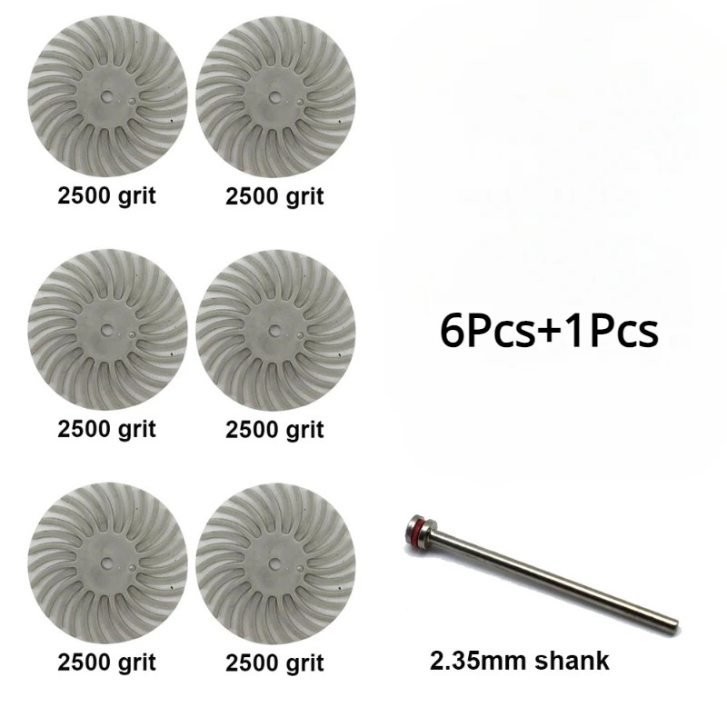 80-5000 Grit 25MM Radial Bristle Disc Abrasive Brush 2.35Mm Shank Polishing Whee