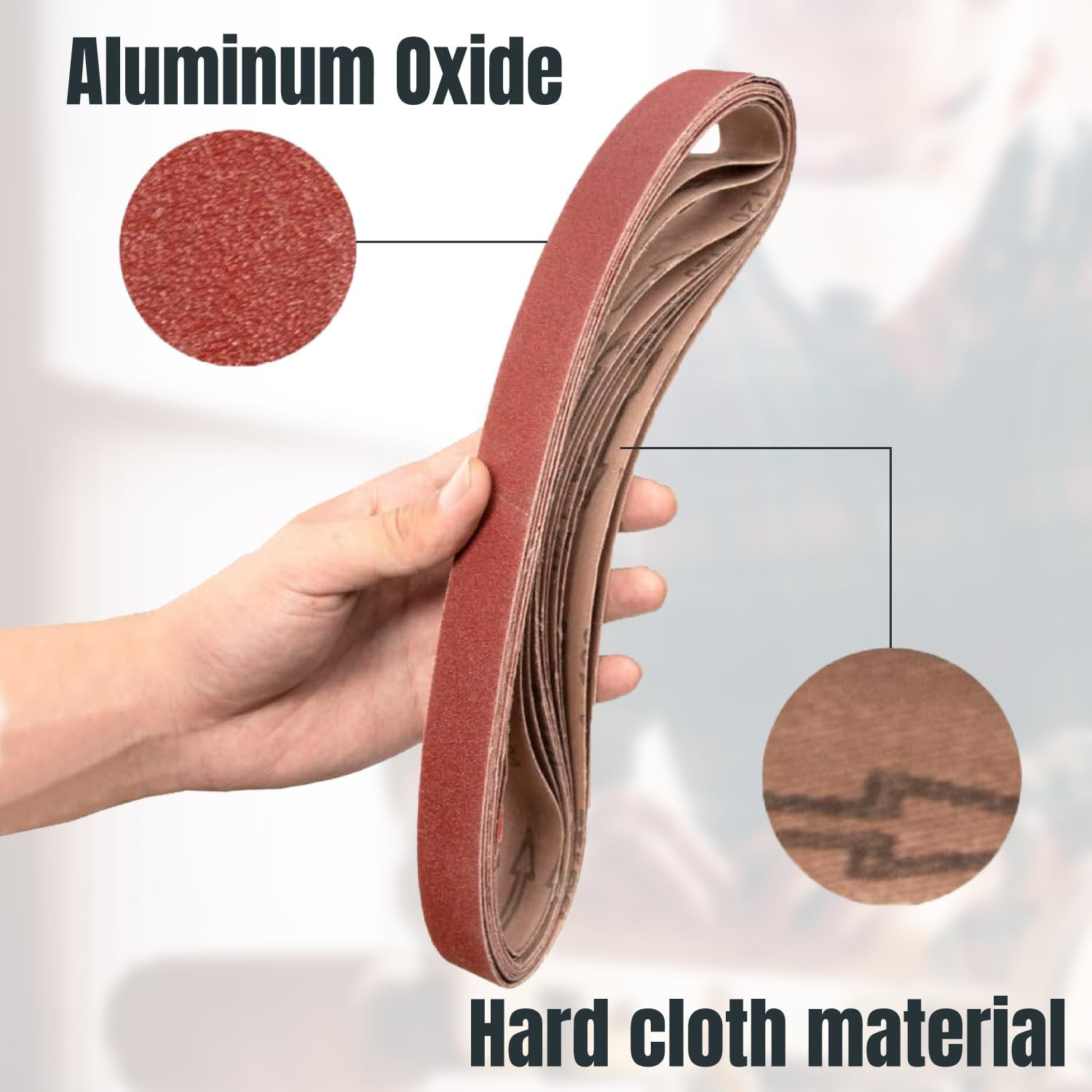 414204A 1 X 42 Inch Sanding Belts, 40 Grit Aluminum Oxide Belt Sander Sanding Be