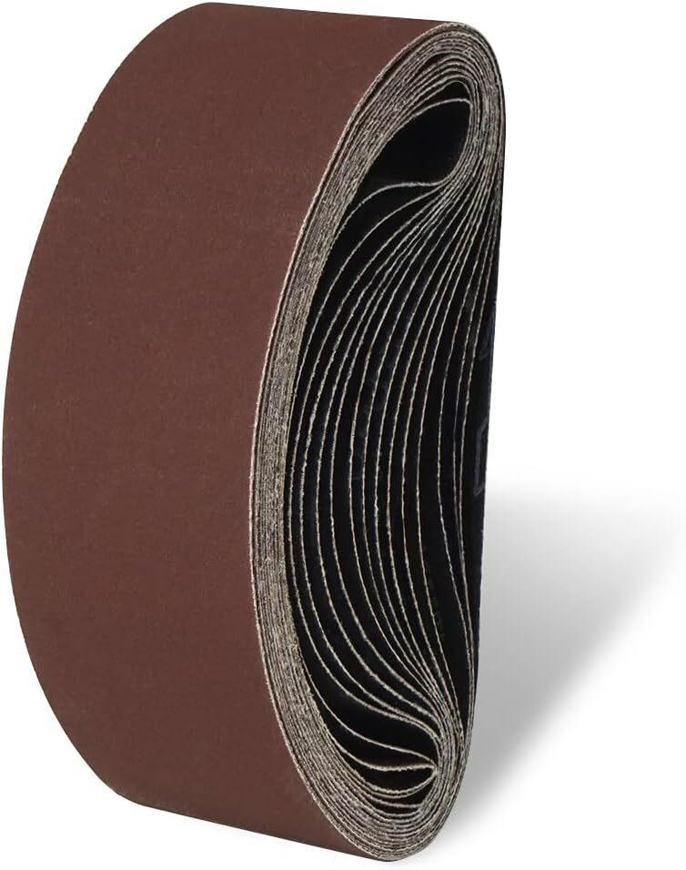 SATC 5PCS 4“ x 36”(100x915mm) Aluminum Oxide Abrasive Sanding Belts P80 for Wood