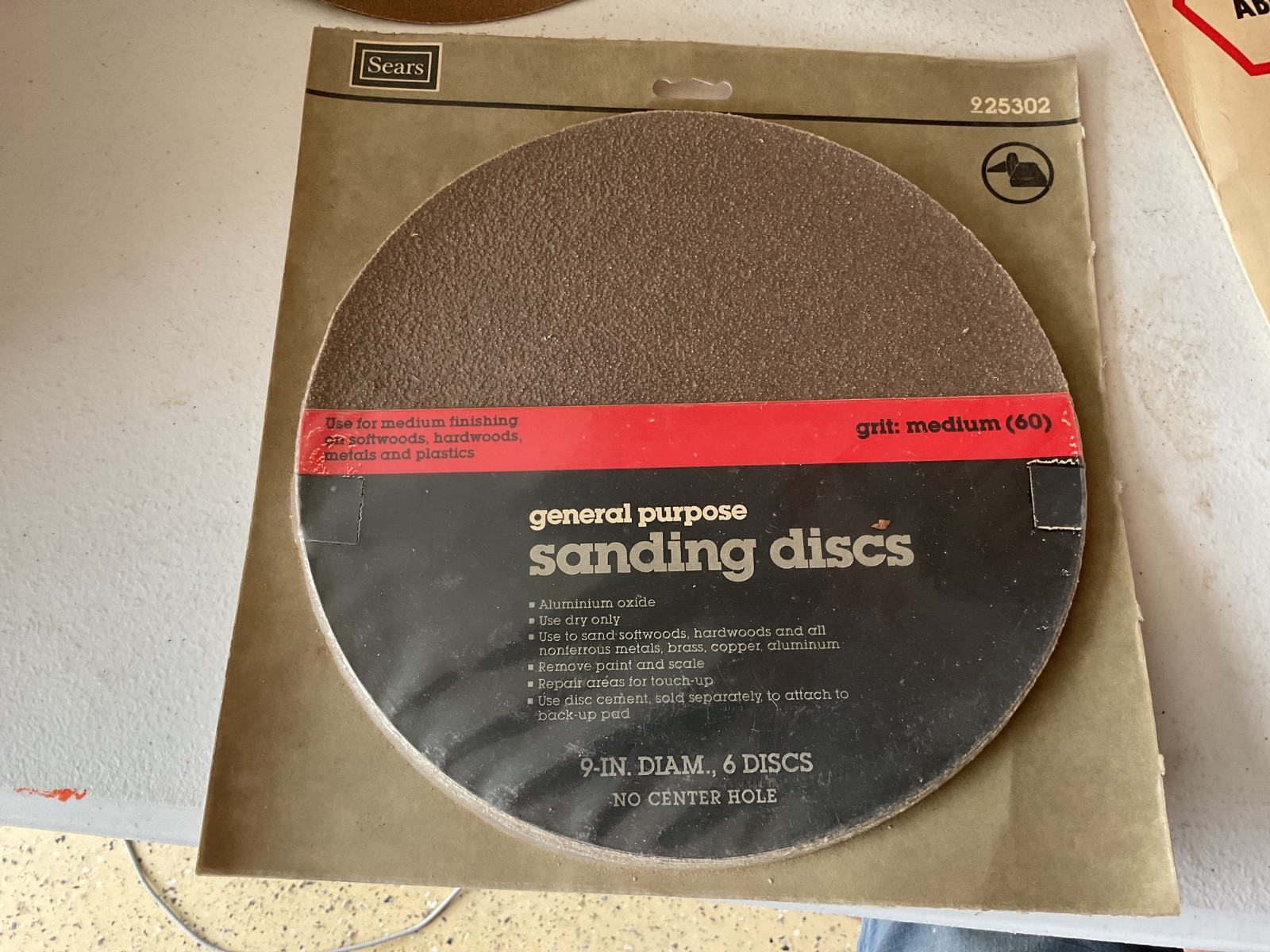 Vintage Sears Craftsman 9” Sanding Wheel Discs: