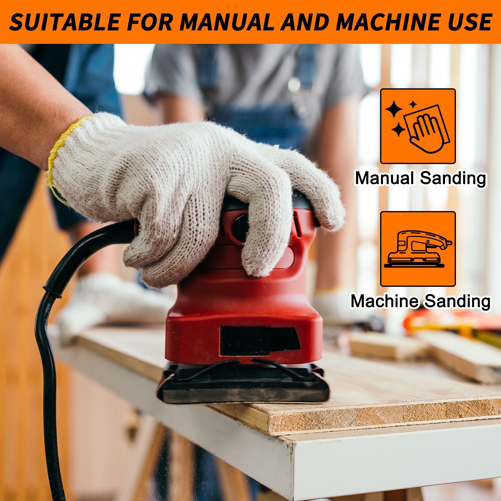 Alumina Abrasive Sanding Sandpaper 100 Grit Wood Furniture 9×11 In 25 PCS