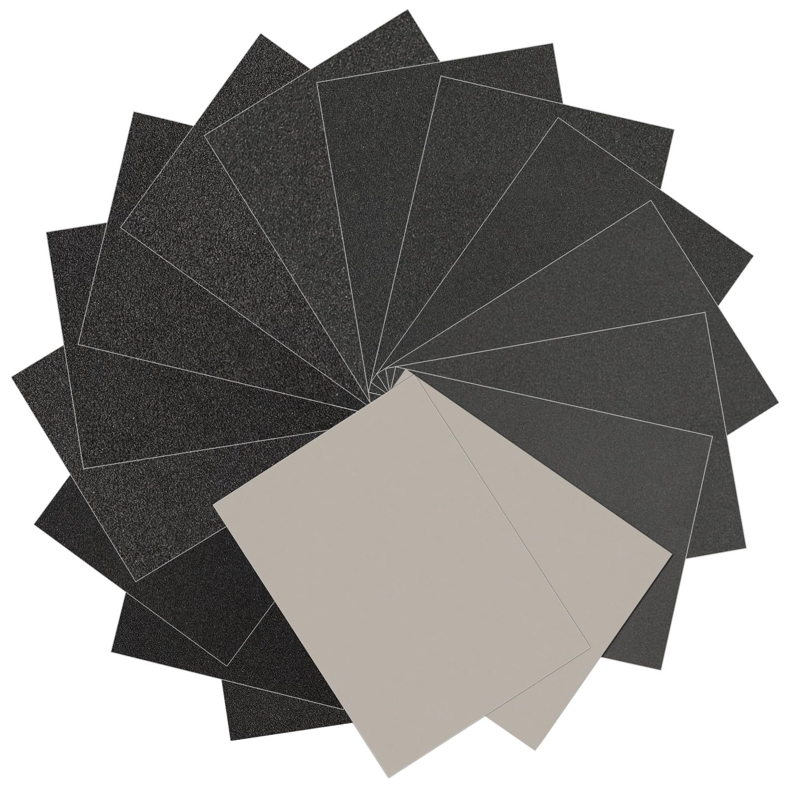 12-Sheet 9 x 11 Inch Wet Dry Fine Sandpaper Assortment, 400/600/800/1000/2000