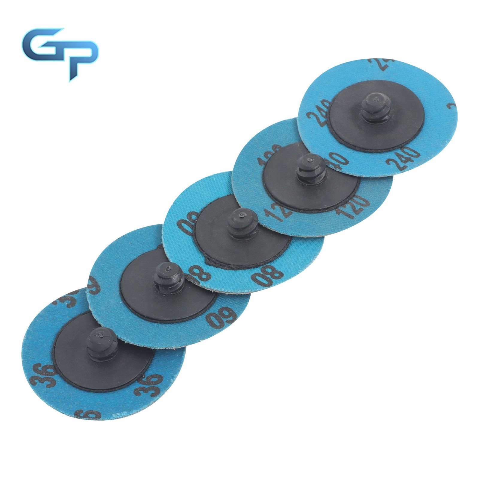 50 PCS 2 Inch 36/60/80/120/240 Grit Roll Lock Sanding Discs for Die Grinder