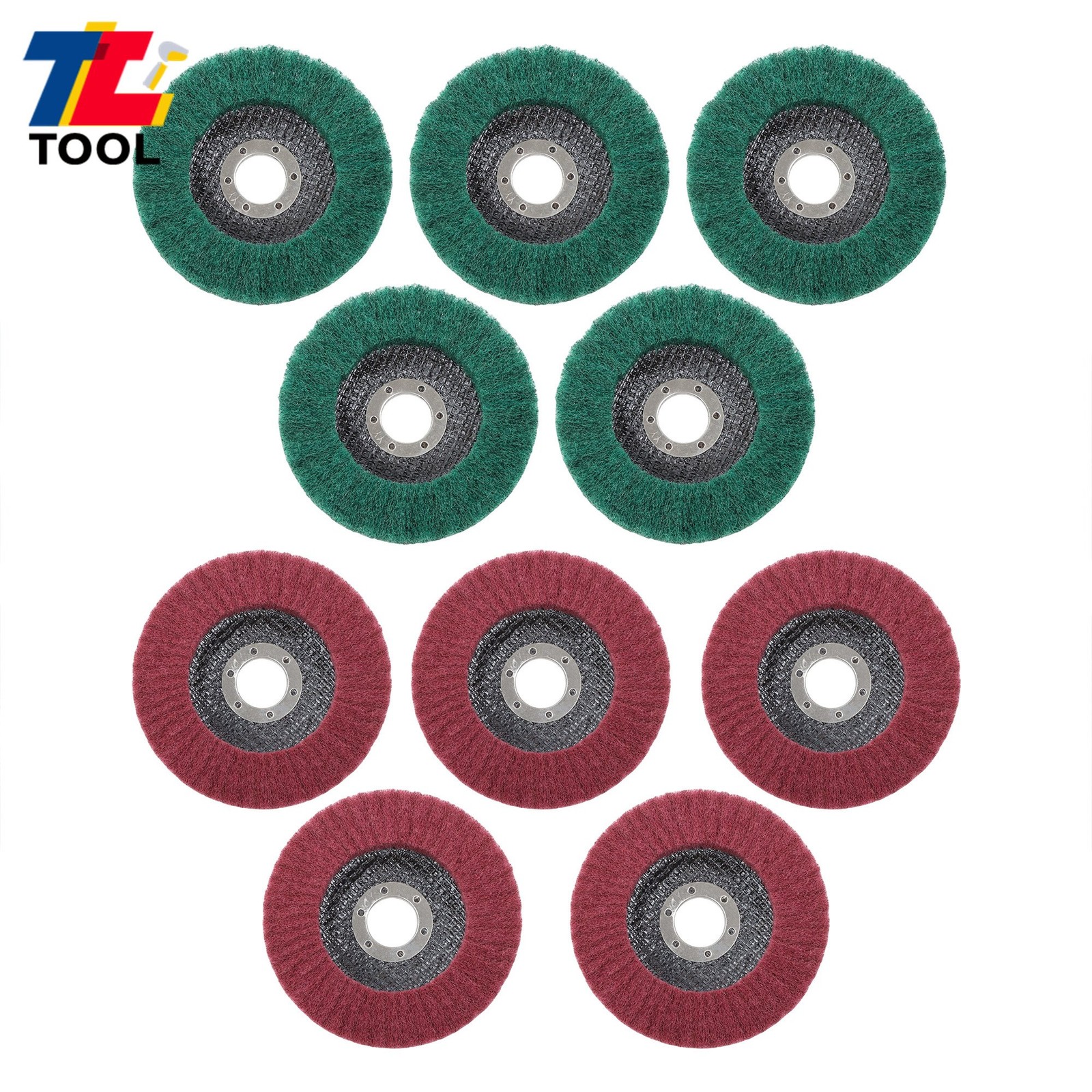 4-1/2″ x 7/8″ 180 & 320 Grit Scour Flap Discs for Angle Grinder Pack of 10