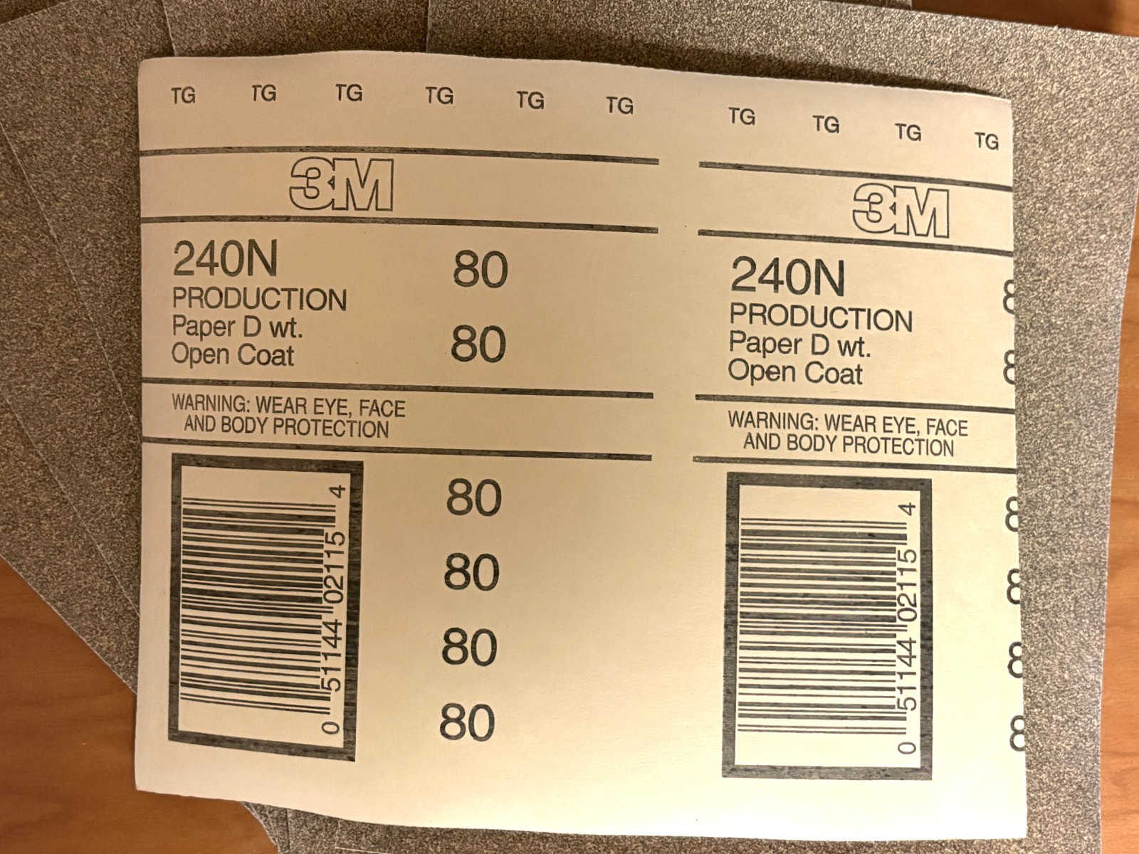 3M 02115 240N Production Sandpaper 80D Grit 9″ X 11″ – PACK OF 25 SHEETS