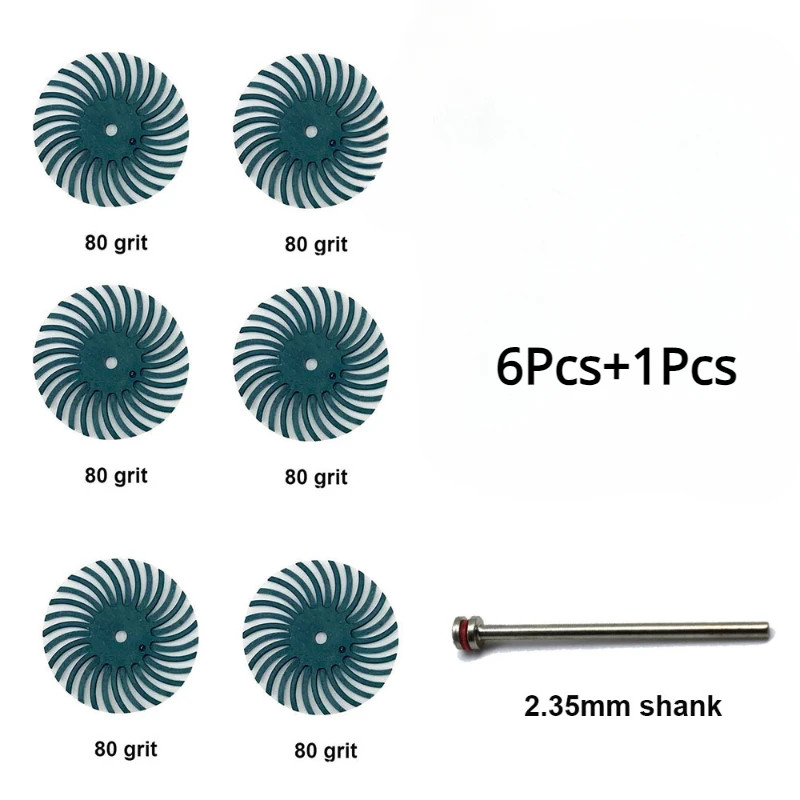 80-5000 Grit 25MM Radial Bristle Disc Abrasive Brush 2.35Mm Shank Polishing Whee