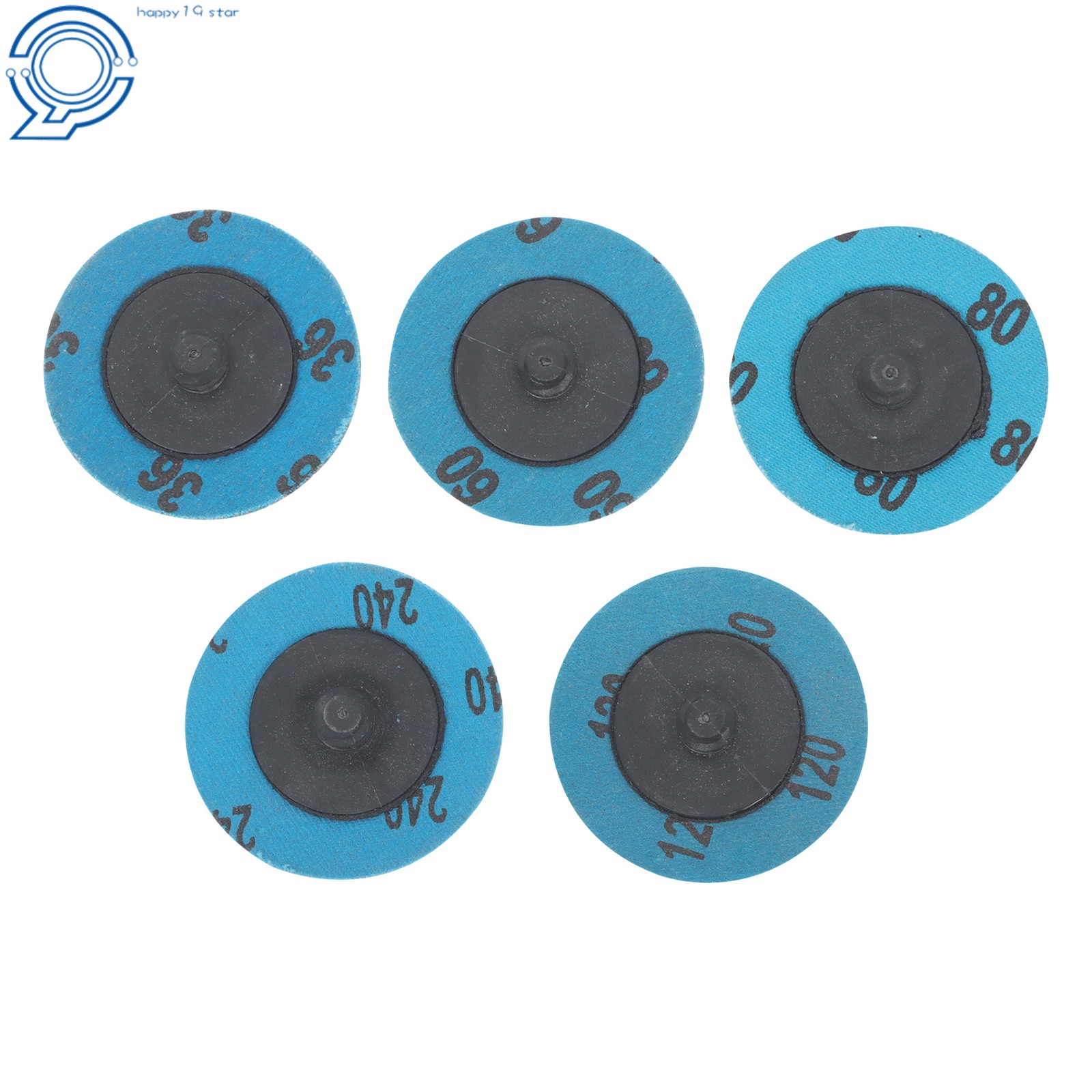 50 Pack Mixup 2 Inch Roll Lock Quick Change Discs Set 36/60/80/120/240 Grit