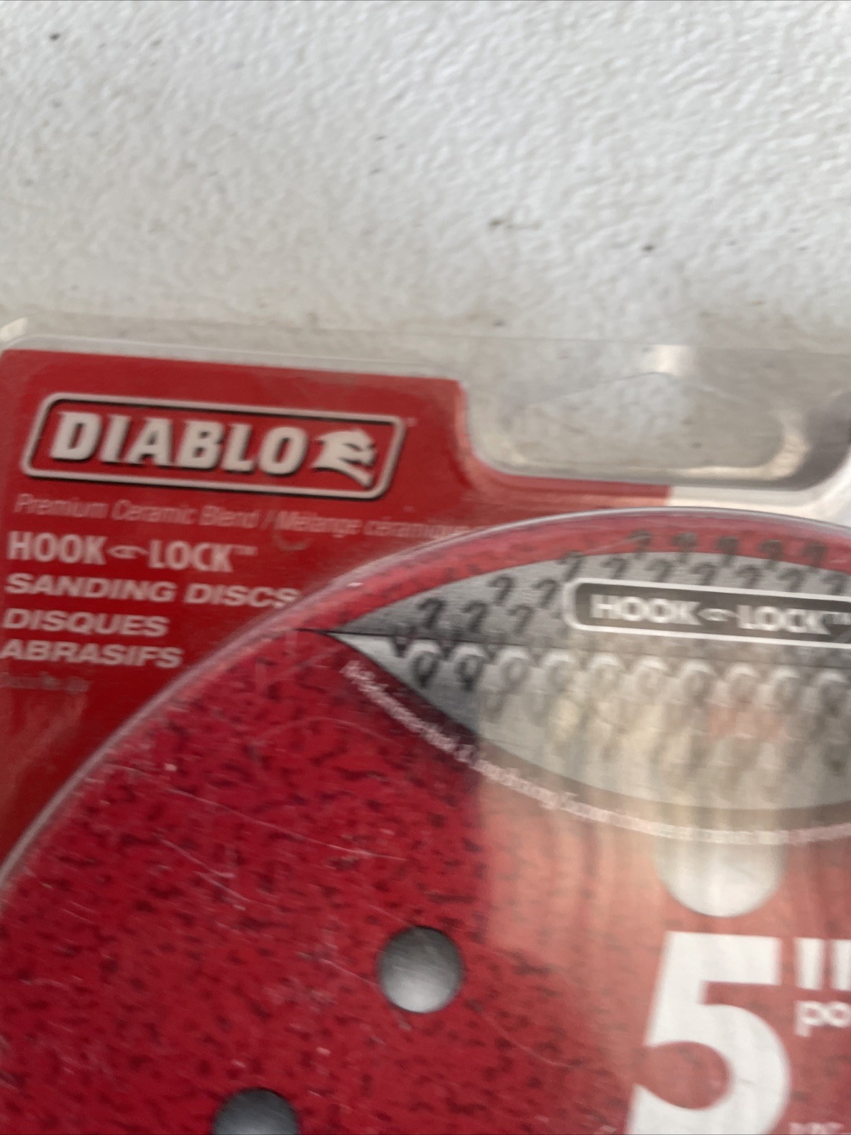 Diablo 5″ 80 Grit Hook and Lock Ceramic Blend Sanding Discs – Pack of 15