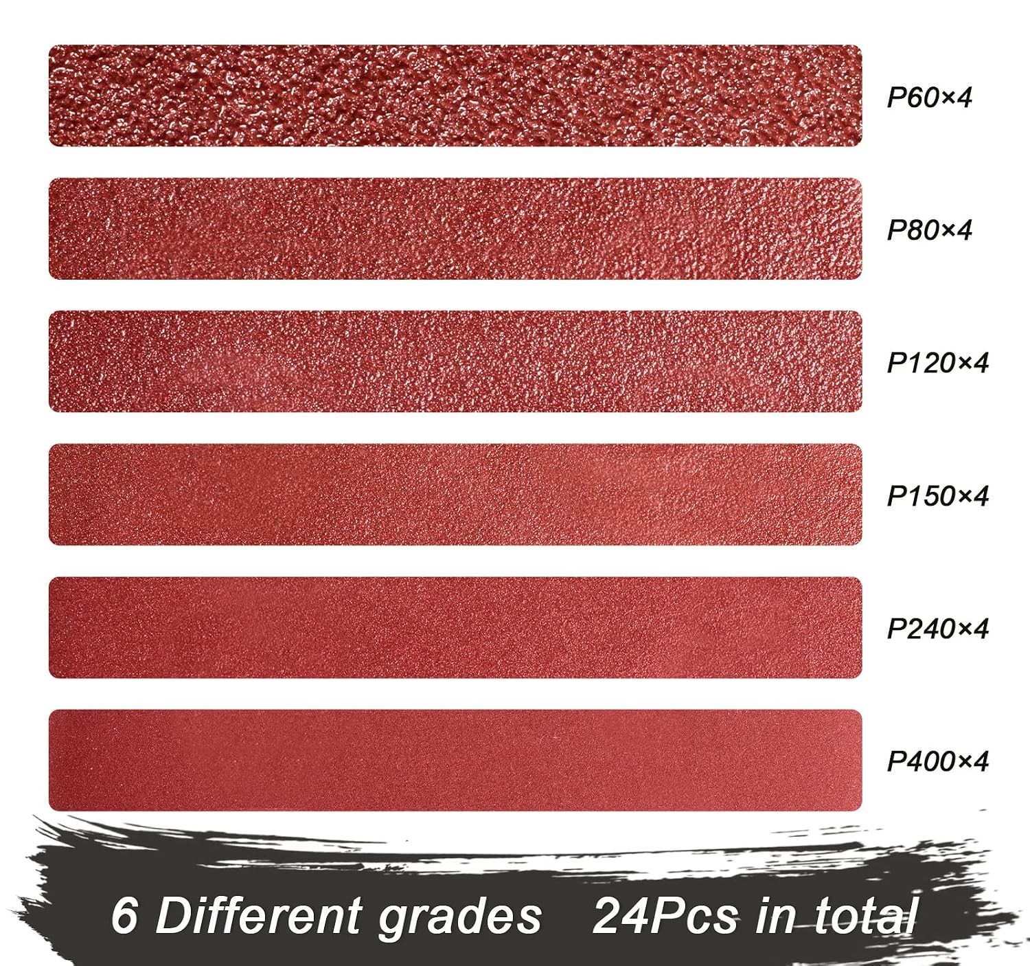 Versatile 1×30-Inch Sanding Belts, 24PCS for Heavy-Duty Projects – All Grits