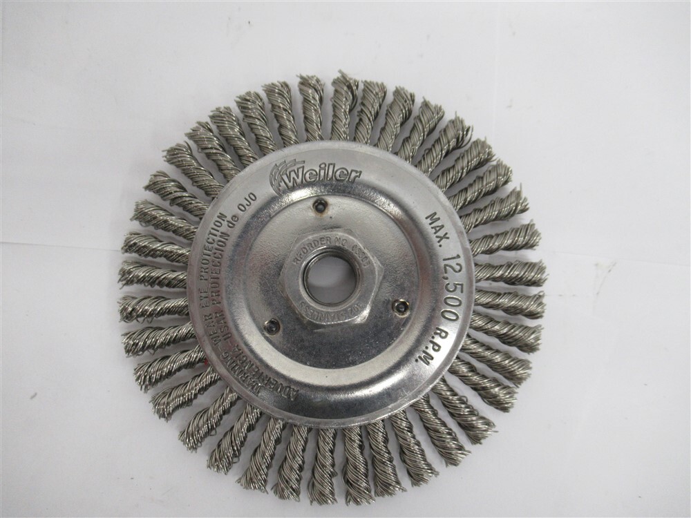 Weiler 08806, 5″ Stringer Bead Wheel, .020″ Stainless Steel Fill, 5/8″ – 11 UNC