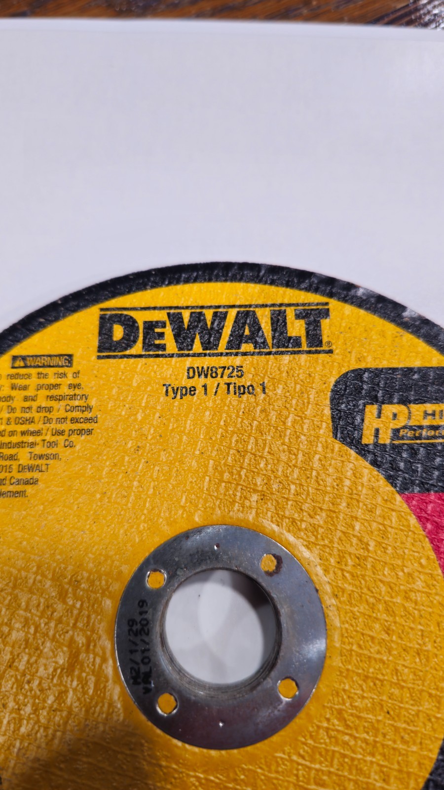 Dewalt DW8725 Pkg of 7 6 inch x .040 x 7/8 inch Cutting Wheels Package of 7
