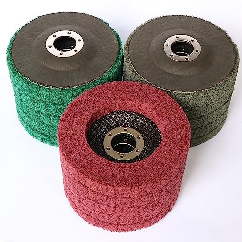 15Pcs 4.5″ x 7/8″ Nylon Fiber Flap Disc Polishing Grinding Mix 15pcs