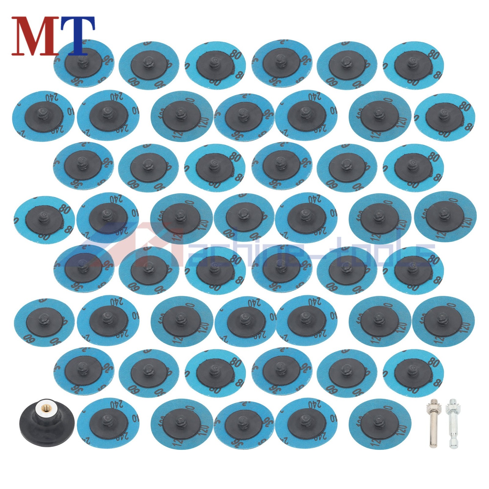 50 Pcs 2″ Grinder Sanding Grinding Discs (10 Pcs Each Of 36,60,80,120 and 240)