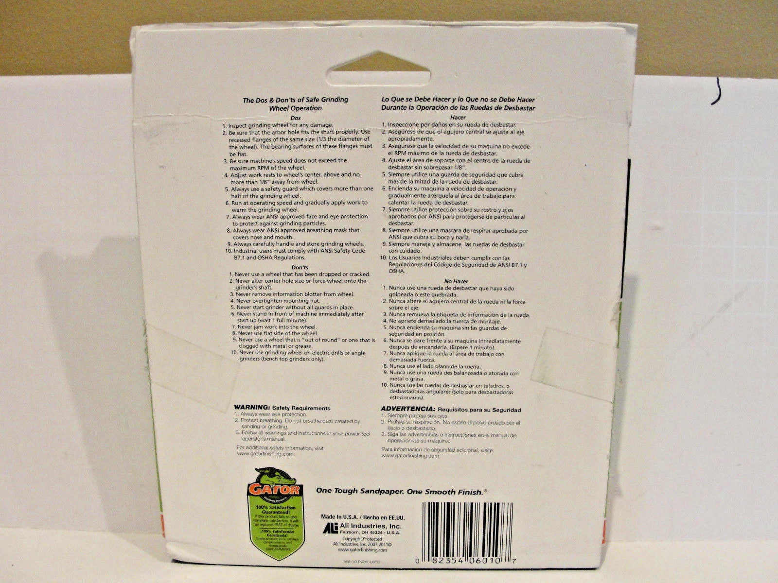 Ali Industries Gator 6″ x 3/4″ Grinding Wheel 80 Fine Aluminum Oxide, No. 6010