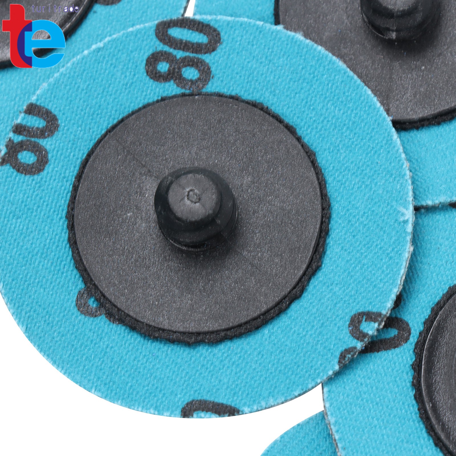 80 Pieces 2 Inch 36/60/80 Grit Roll Lock Die Grinder Sanding Grinding Discs