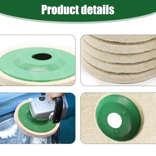 Wool Felt Polishing Disc, Car Waxing and Polishing Wool Wheel Pads for 100