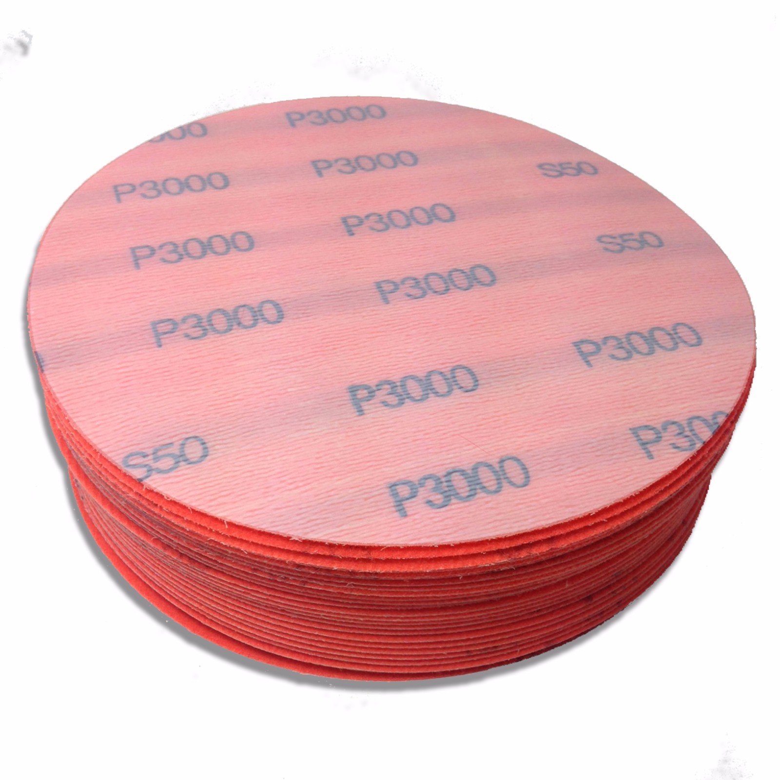 5″ 50 Pack 3000 Grit Waterproof Hook and Loop Film Sanding Discs – Wet Sand Auto