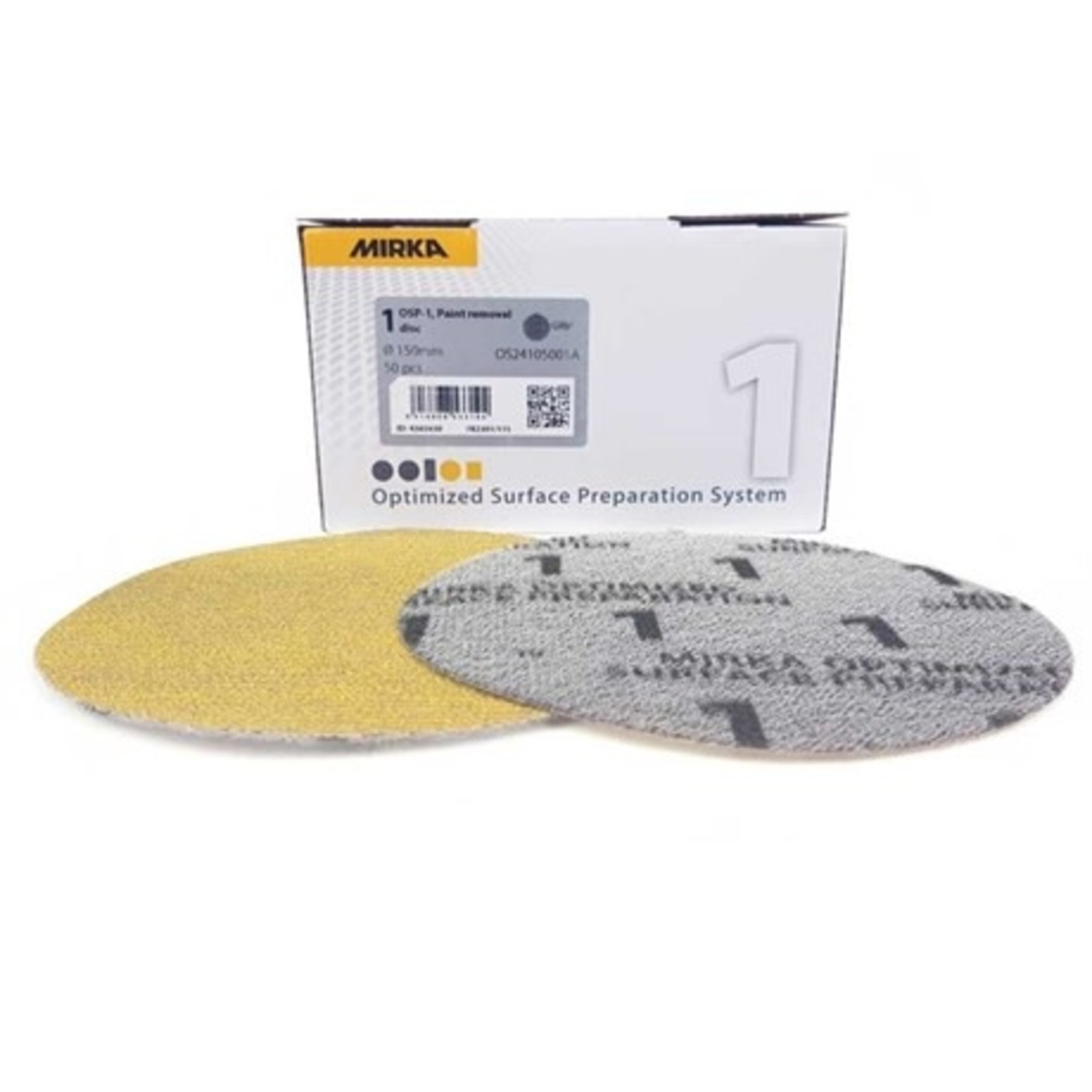 Mirka OS-241-001 Closed Coated Grip-On Sanding Disc, 6 in 50/Box