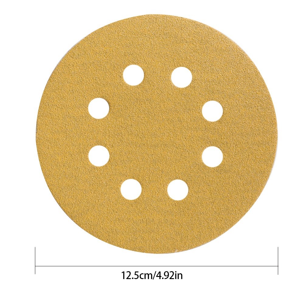 100 Pack Sanding Disc Sander Paper 8 Hole Hook And Loop Sanding Disc 100 Grit 5″