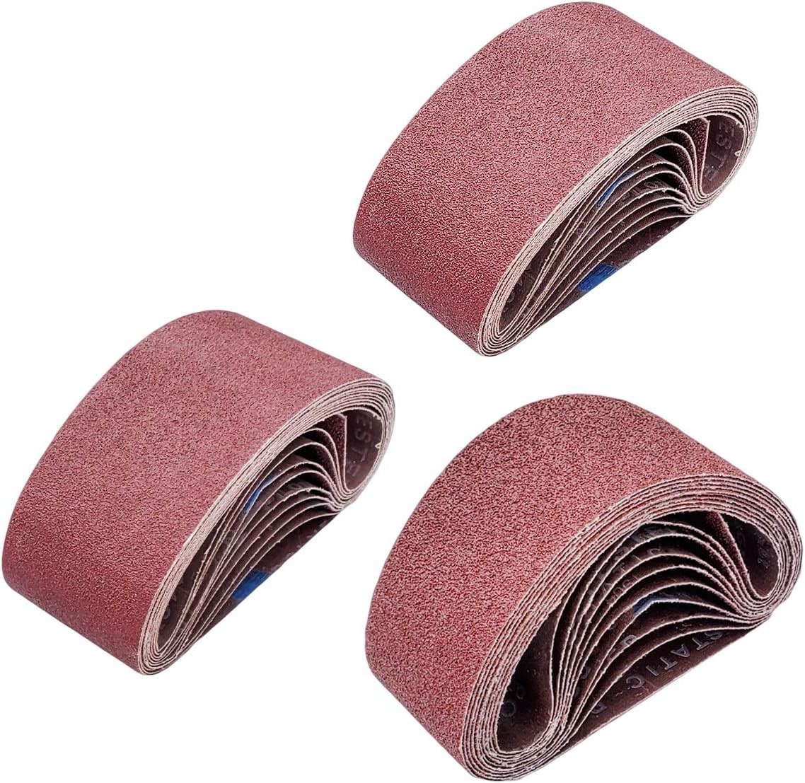 15-Pack 2.5″ x 14″ Sanding Belts – Anti-Static Aluminum Oxide Quality