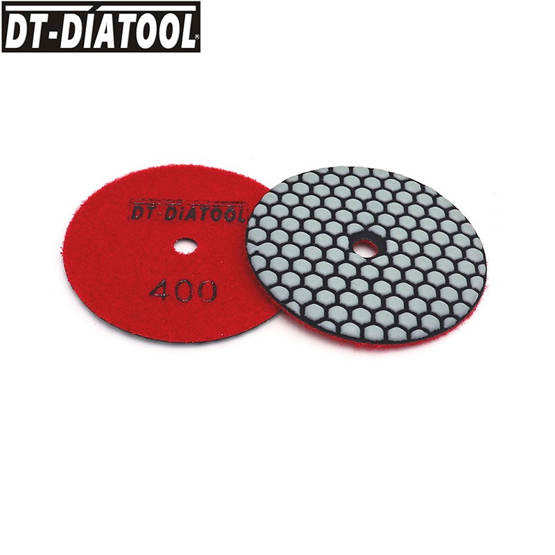 6pcs Dry Diamond Polishing Pads 4″/100mm Resin Bond Sanding Disc Grit #50-#3000