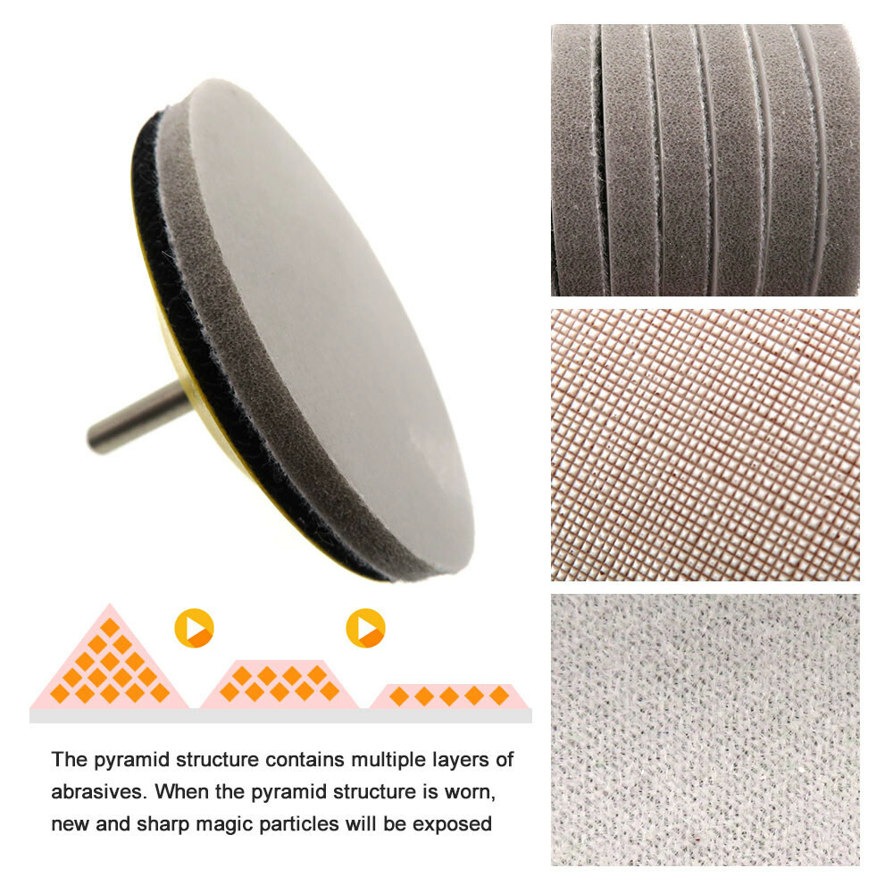 50mm Hook and Loop Sanding Foam Sponge Disc Pads Sandpaper Orbital 2 inch
