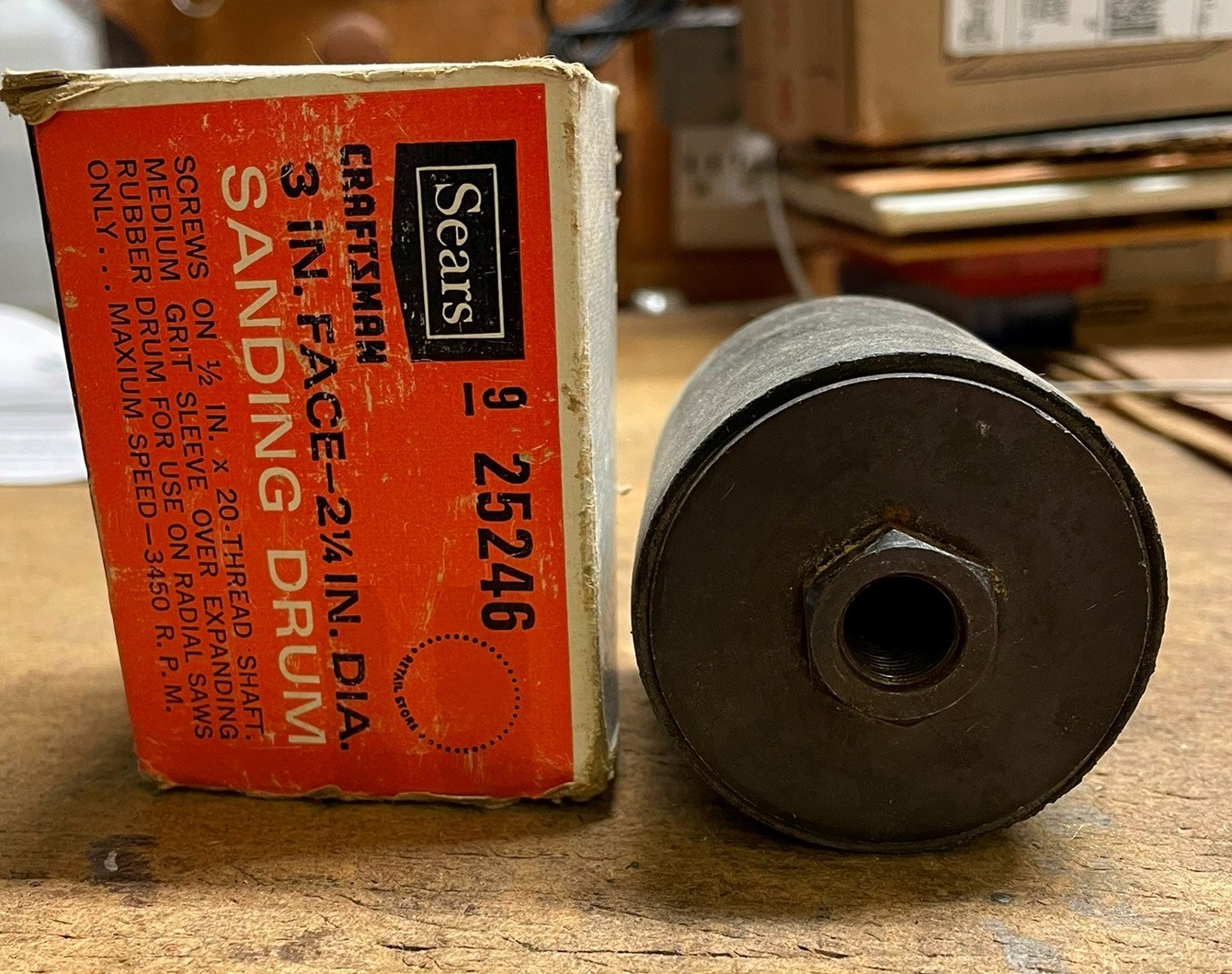 Vintage Sears Craftsman 3” Face – 2¼” Diameter Sanding Drum, 9-25246