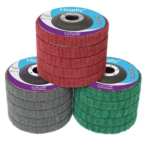 15Pcs 4.5″ x 7/8″ Nylon Fiber Flap Disc Polishing Grinding Mix 15pcs