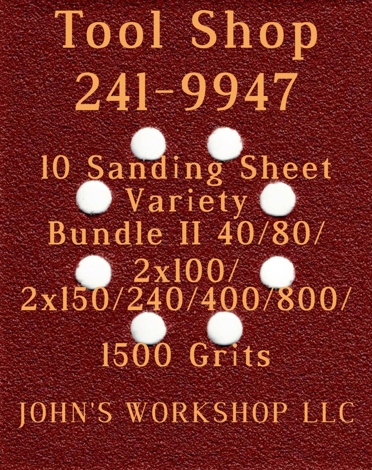 Tool Shop 2419947 – 40/80/100/150/240/400/800/1500 – 10pc Variety Bundle II