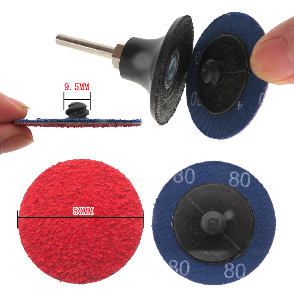 2 Inch 50mm Sanding Discs Roll Lock Quick Change Grinding Disc 36/80/120 Grit
