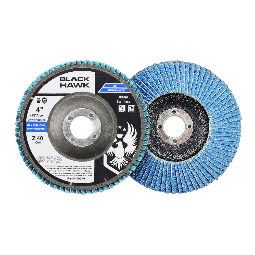 BHA 4″ x 5/8″ Zirconia Flap Discs Grinding Wheels for Angle Grinder – 10 Pack