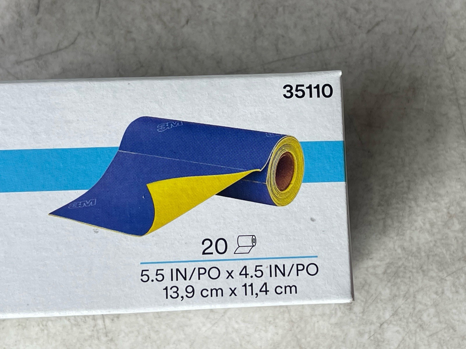 3M Grippy Sanding Cloth 35110 P400 Grade 5.5 In x 4.5 In 20 Sheets