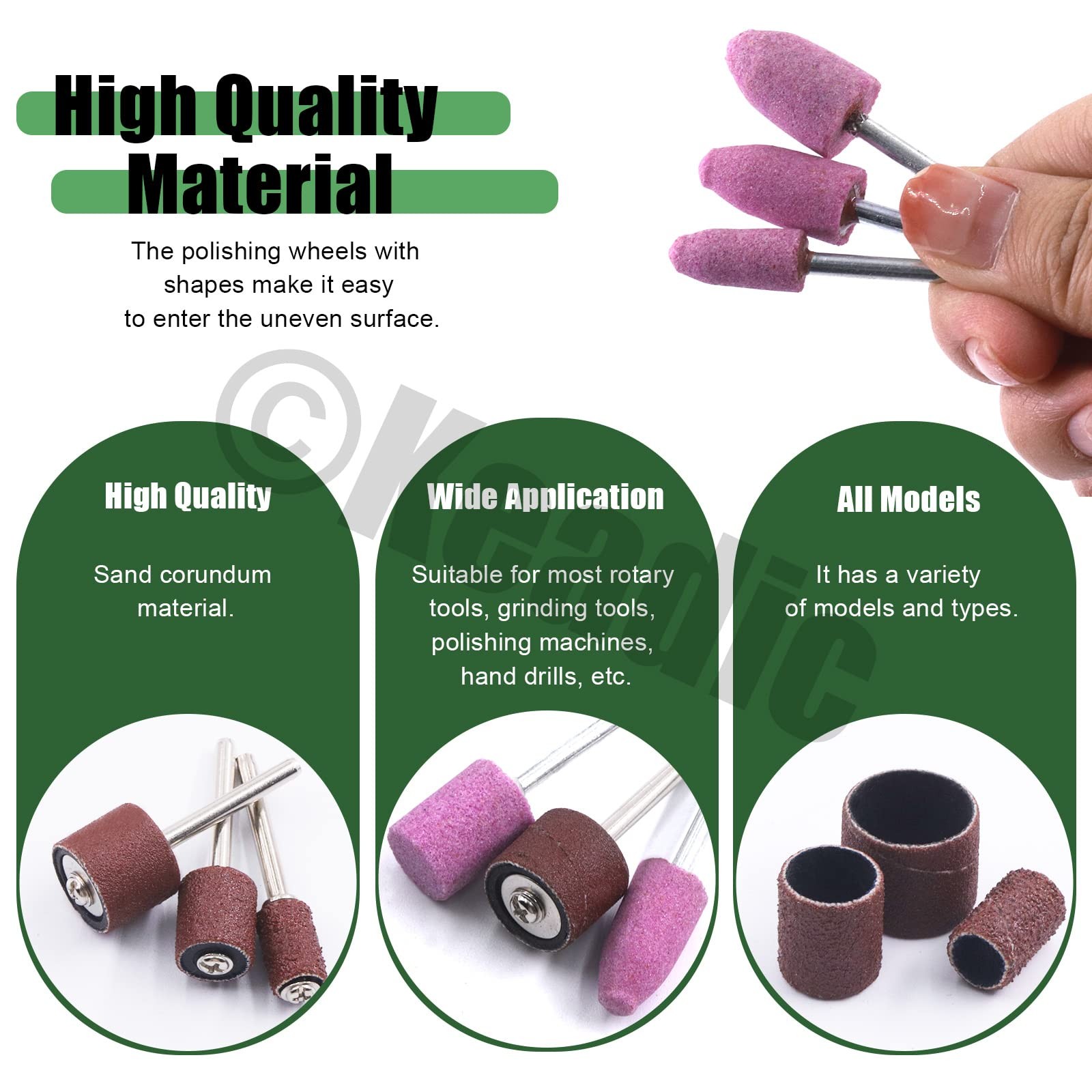 136Pcs Polishing Grinding Wheels Set Contains Aluminum Oxide Sanding Drums Sl…