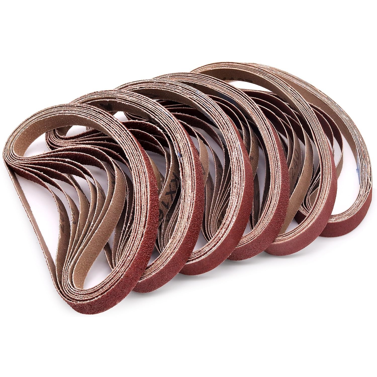 12Pcs 1/2x18inch Sanding Belts Sandpaper for Metal Wood Grinding Abrasive Tool