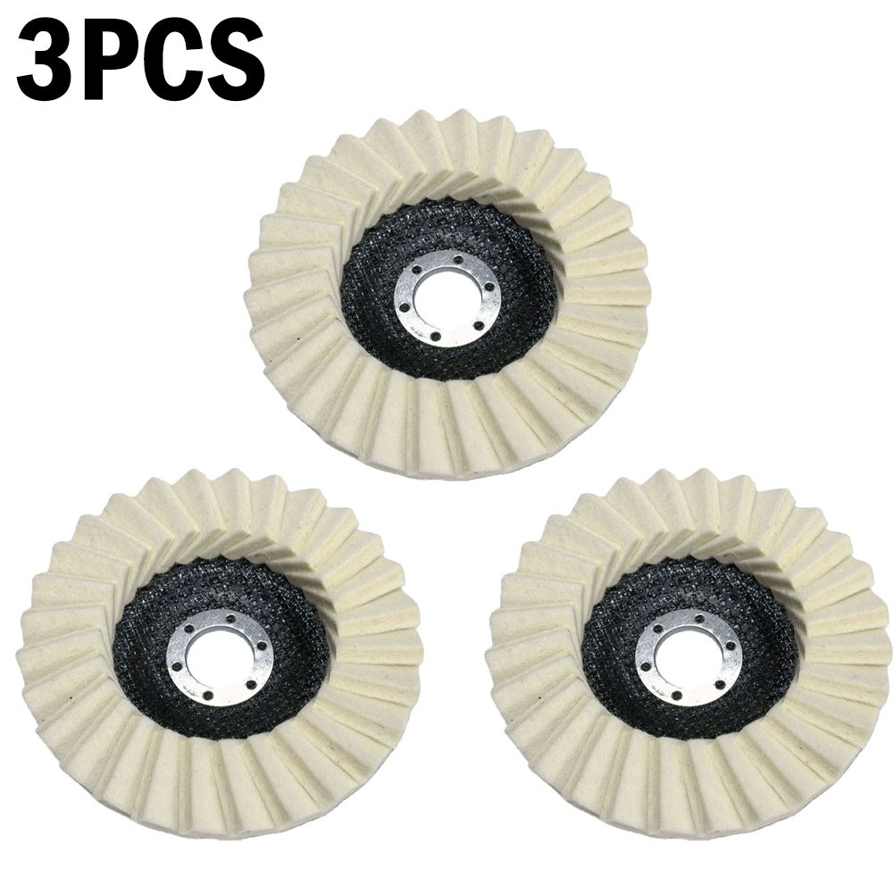 5″ Wool Felt Flap Disc Metal Working Polishing Buffing Wheel for Grinder