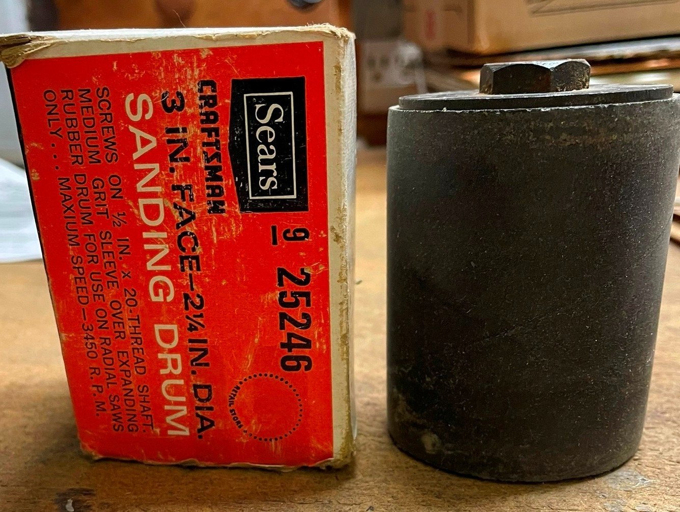 Vintage Sears Craftsman 3” Face – 2¼” Diameter Sanding Drum, 9-25246