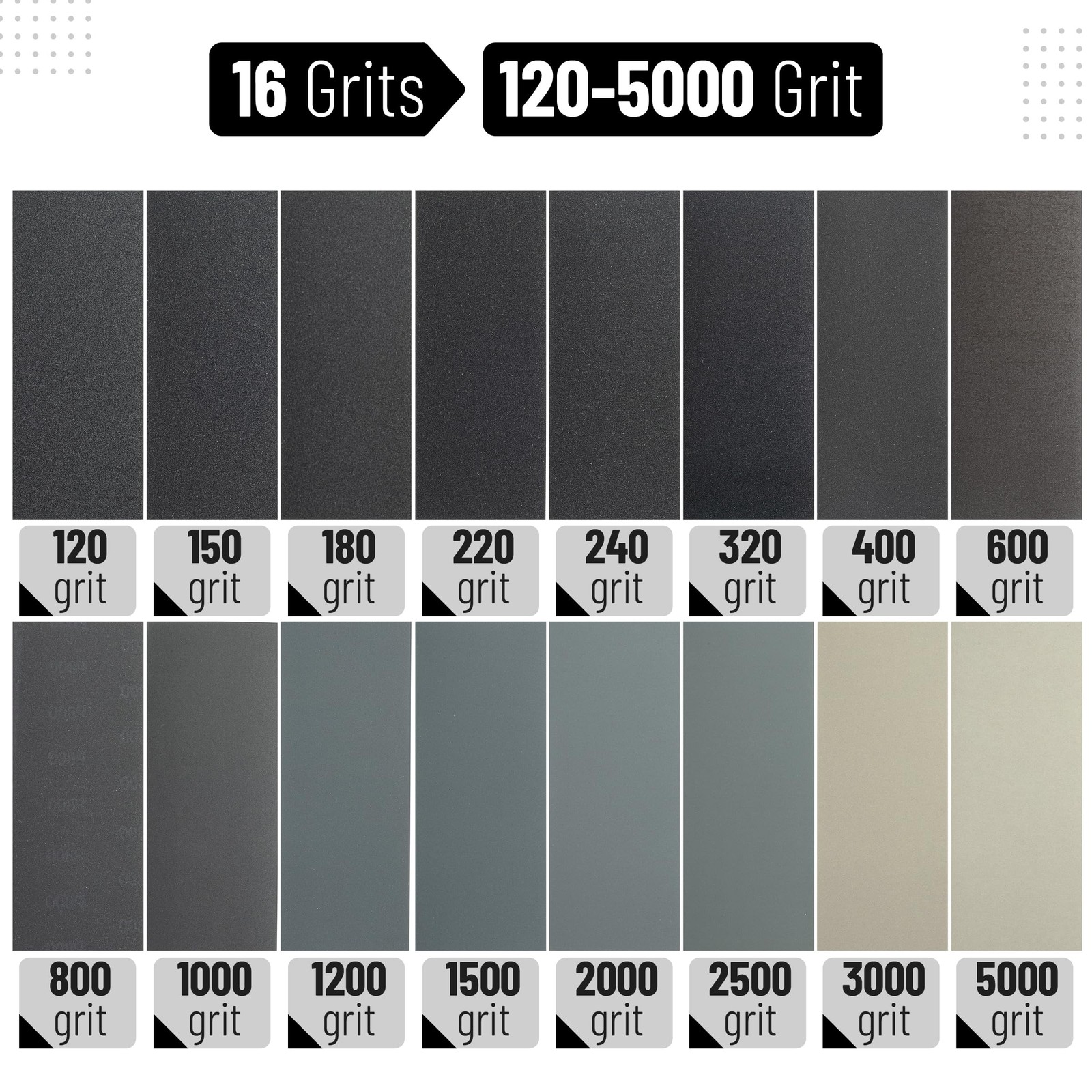 Bates- Sandpaper, 100 pcs, 120 9 x 3.6 inches (pre-overlap dimensions), brown