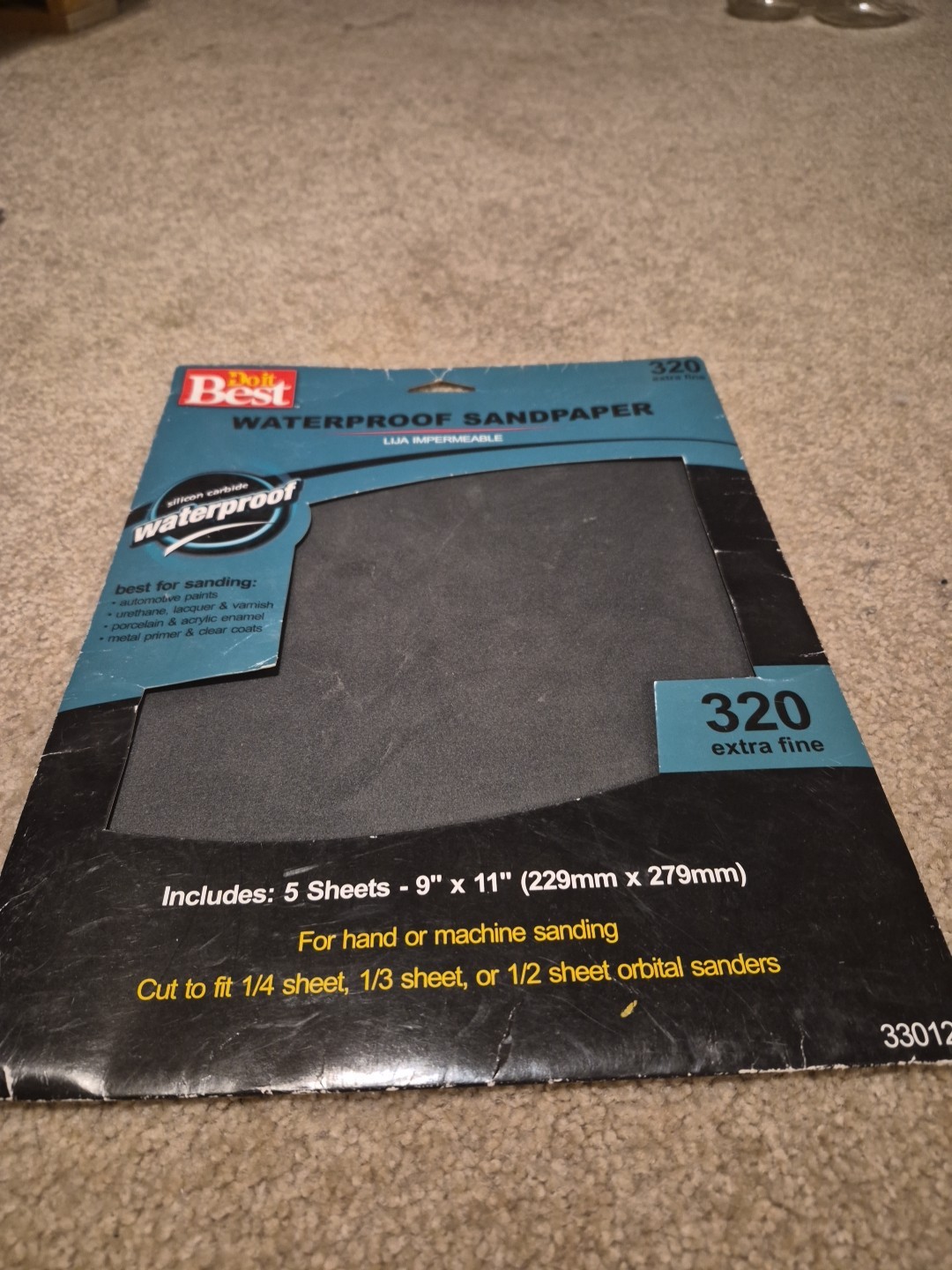 Sandpaper20Shts~Block~Waterproof 9 In. x 11 In. 320, 400,220 and 60grit Reg.