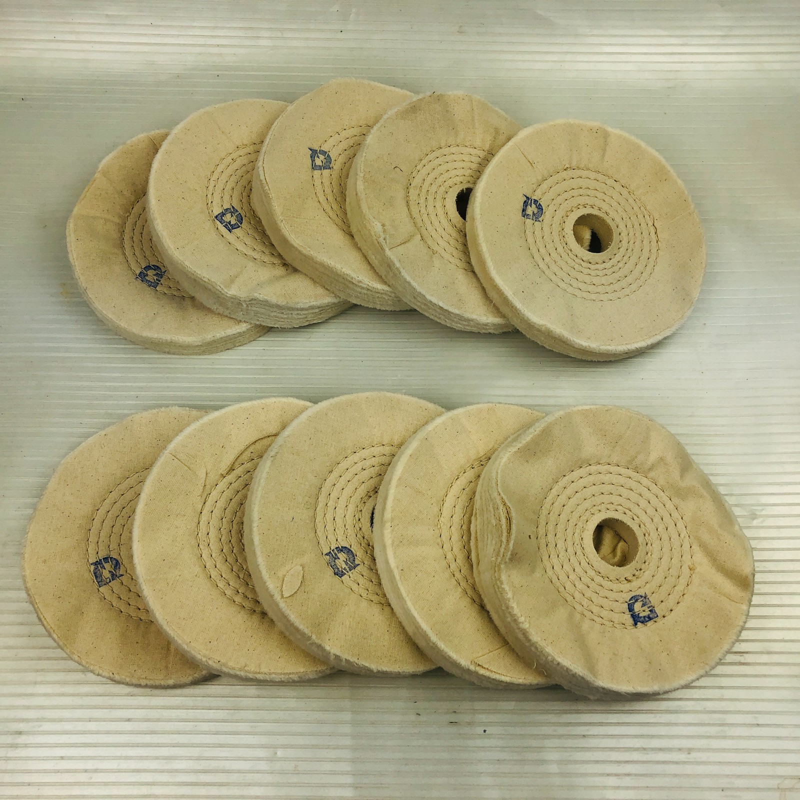 6 in Buffing Polishing Wheel Buffer Pad 10pk 1″ Arbor Cotton 50 Ply Spiral Sewn