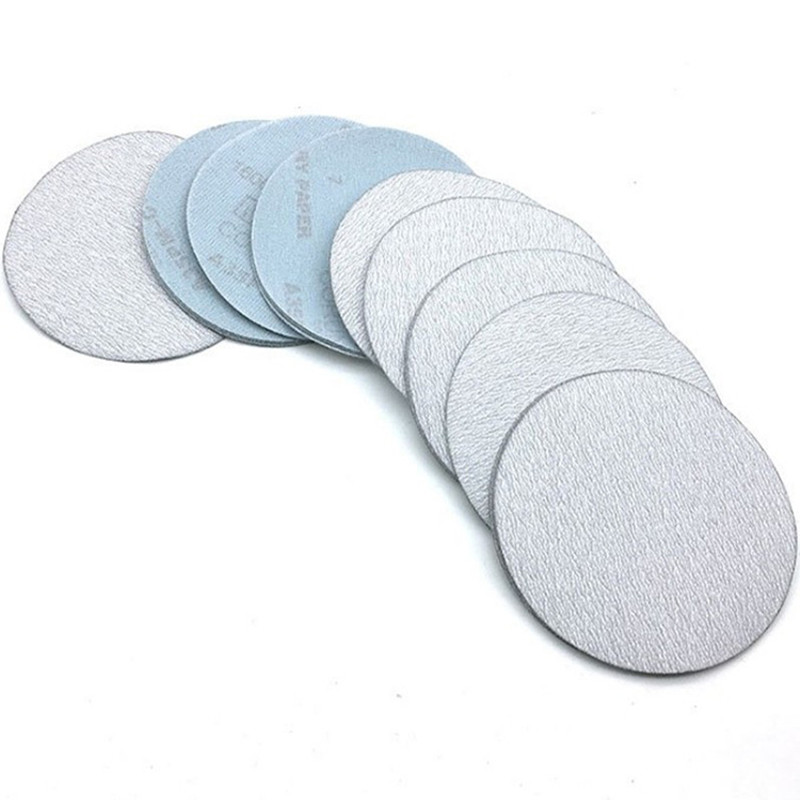 50mm-2″Inch Flocking Dry Sanding Discs Hook and Loop Sandpaper Pads 60#-1000#