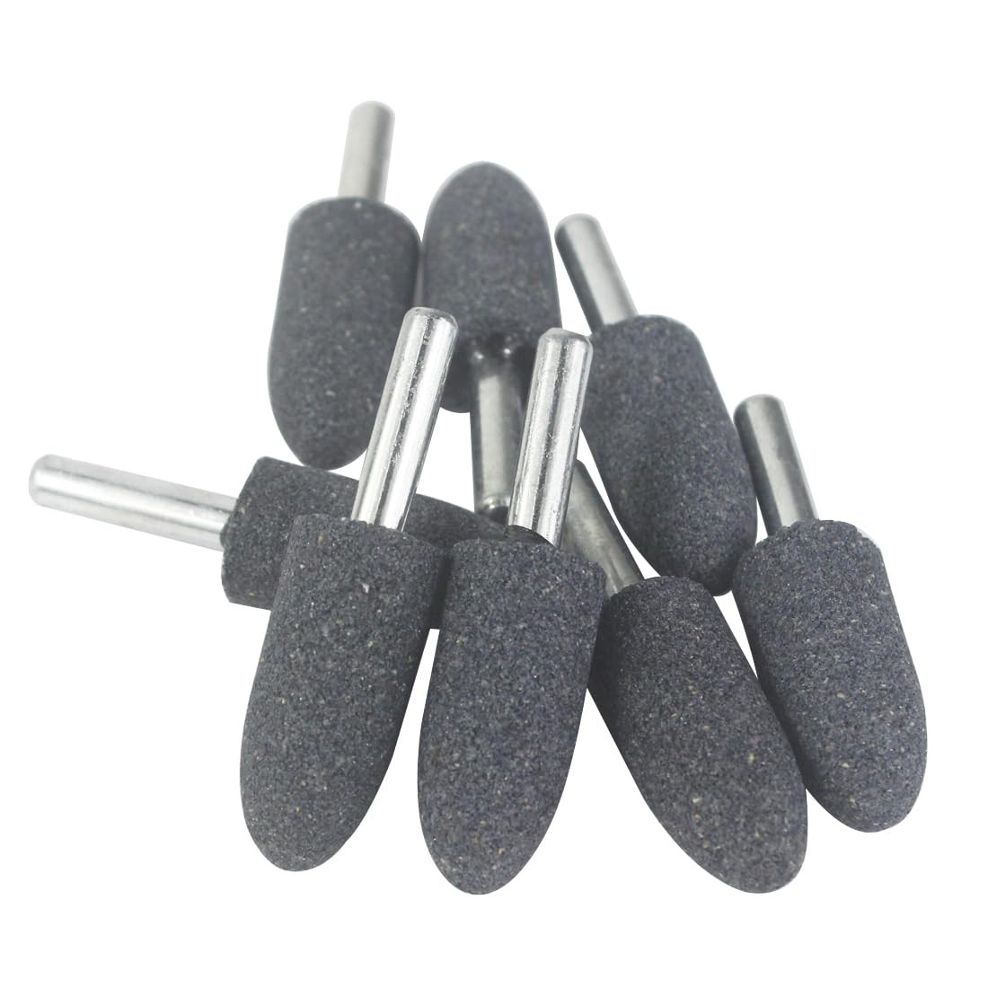 Luo ke 16 mm Cone Shape Grinding Stone – 1/4″ Shank Aluminum Oxide Mounted Gr…