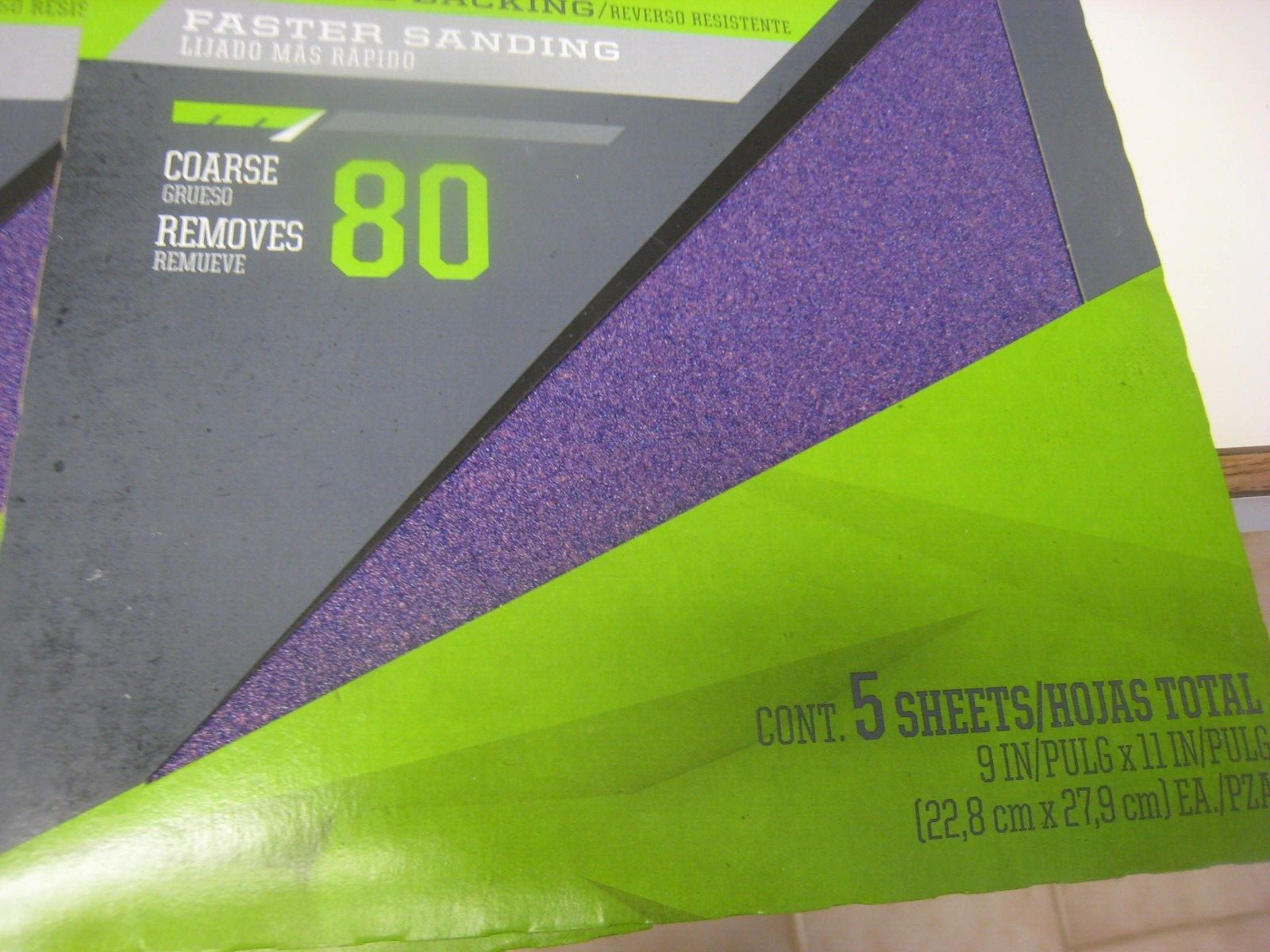 25 sheets 3M SandBlaster Pro Coarse 80-Grit Sheet Sandpaper 9″ x 11″ 5 packs X 5