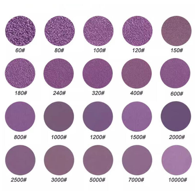 25mm 50mm 75mm Wet & Dry Sanding Discs Sandpaper Hook & Loop Pads 60 -10000 Grit