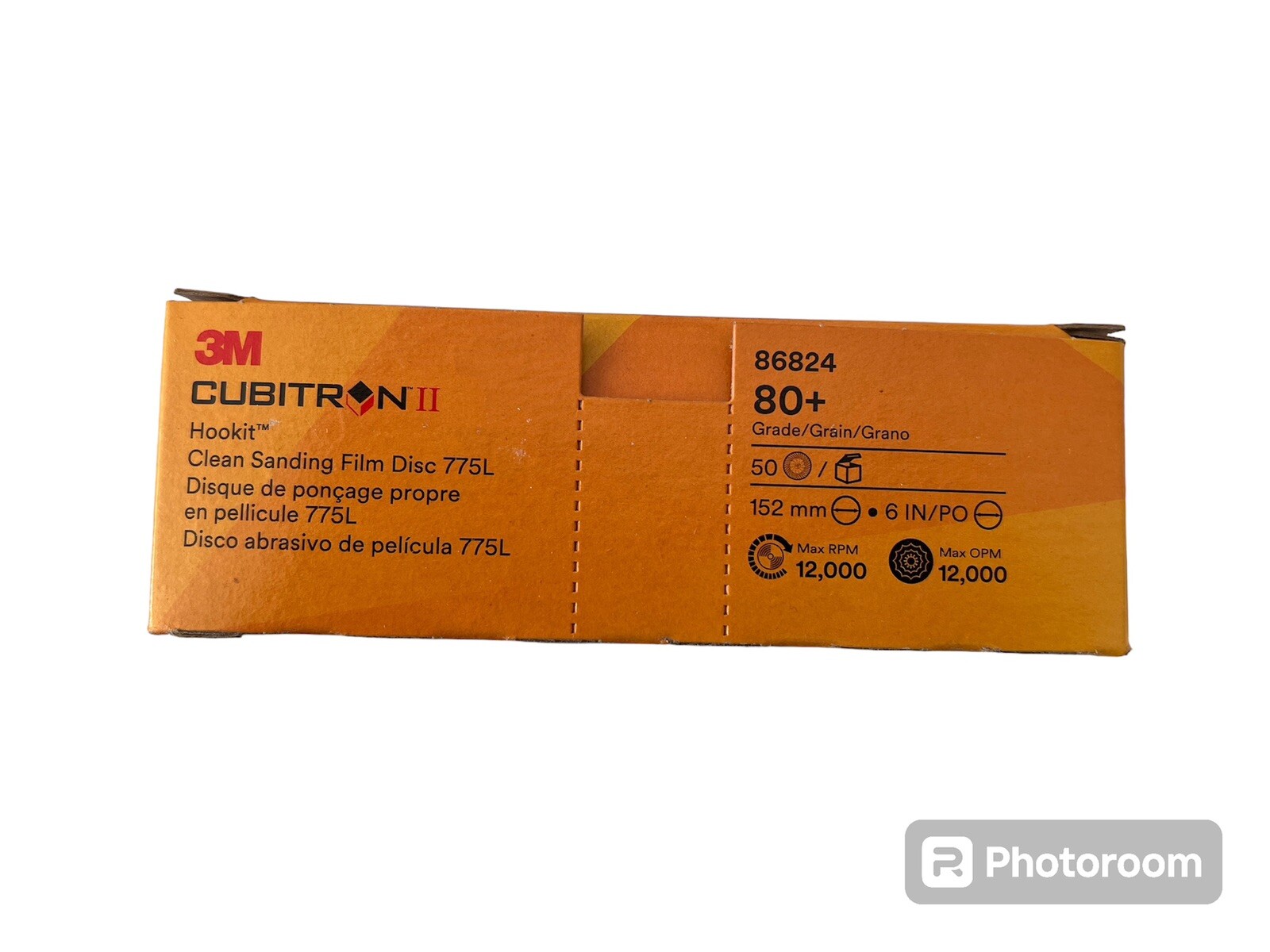 3M 86824 CLEAN SANDING DISC 775L 6” CUBITRON II 80+ GRIT 50/BOX