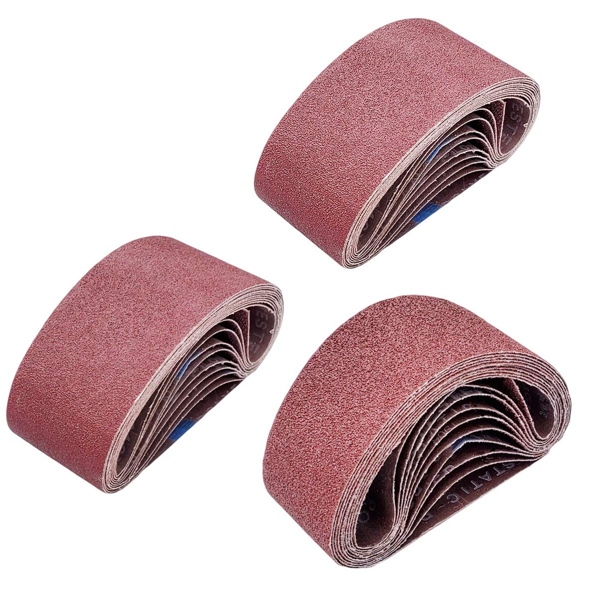 Tonmp 15 PCS 2.5 inch x 16 Sanding Belts – 5 Each of 40 80 2.5×16