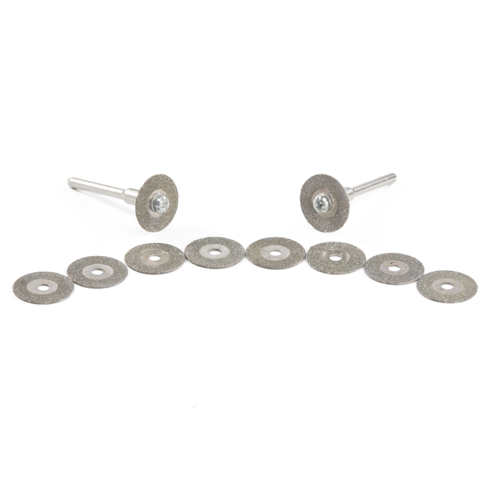 10Pcs Diamond Cutting Wheel 16mm with Mandrel (3mm) 2pcs for Dremel Rotary Tools
