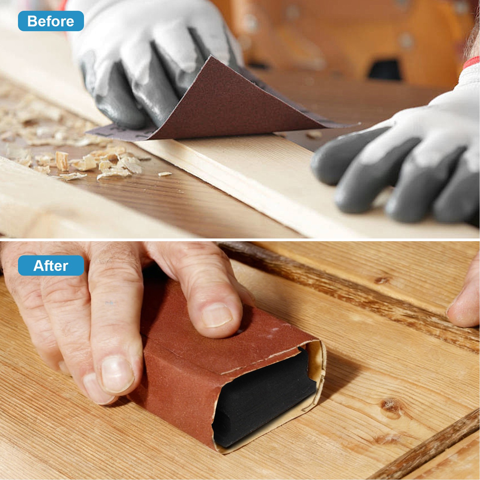 12x EVA Foam Sanding Block Set Wet Dry Sandpaper for Automotive Wood Body Repair