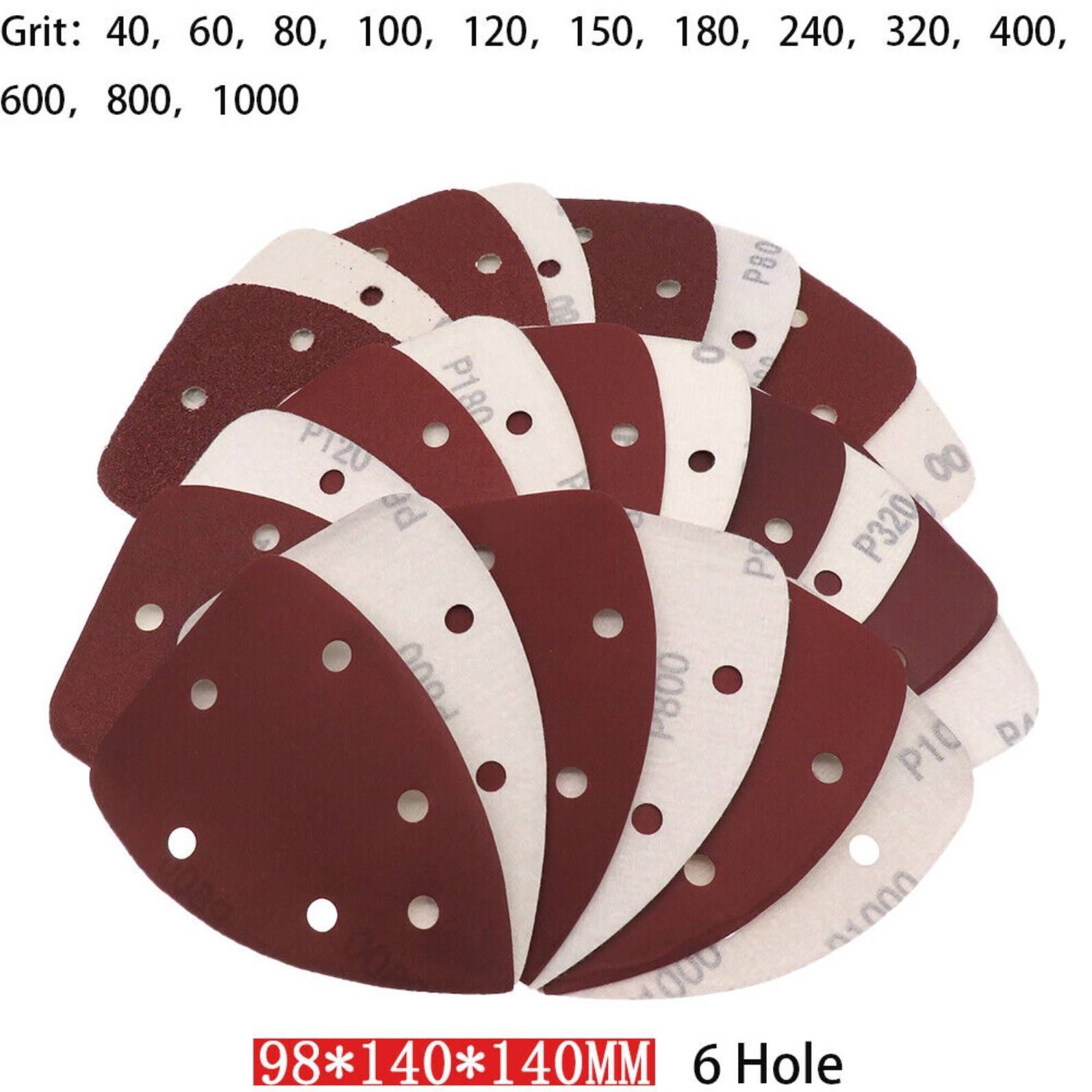 Mouse Sander Sanding Sheets Pads Sandpaper fit Black & Decker 40-1000 Grit 140mm